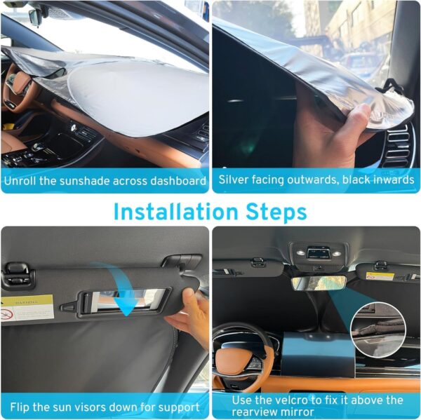 Dratal Car Windshield Sun Shade: Ultimate UV Protection and Stylish Accessory - Image 6