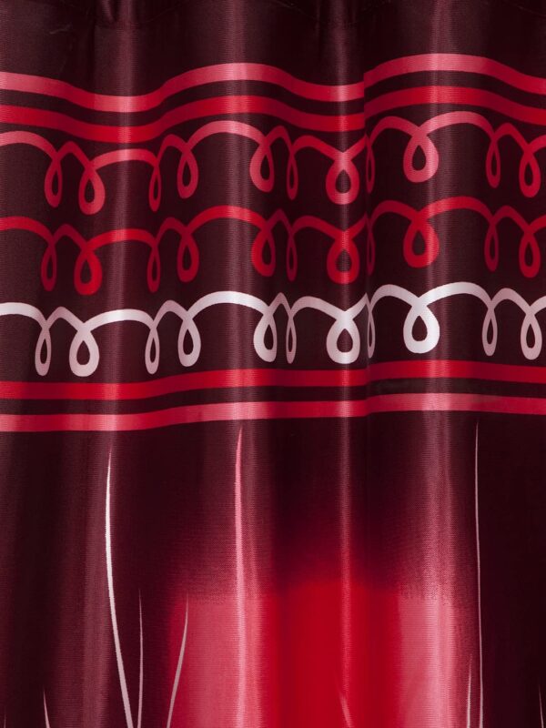 Elegant Maroon Eyelet Door Curtains - 2 Piece Tree Panel, 7 Feet Length - Image 2