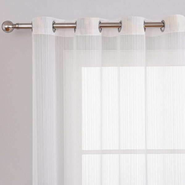 Elegant White Sheer Voile Curtains for Hotel Balconies - 140cmx260cm - Image 6