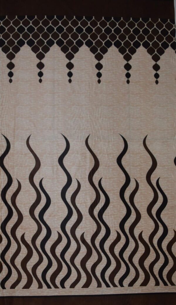 Stylish Brown Geometric Semi-Sheer Curtains for Your Home - 8 Feet Long - Image 4