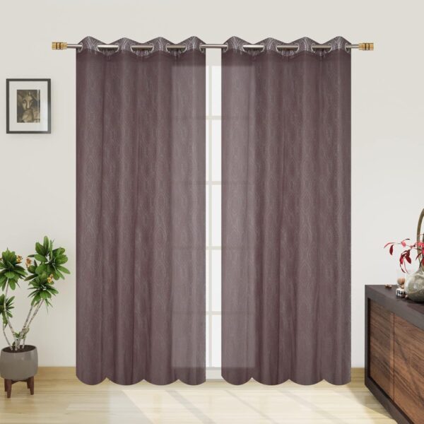 Rensum 7Ft Door Curtains: Stylish, Durable Polyester Grommet Panels for Home - Image 2