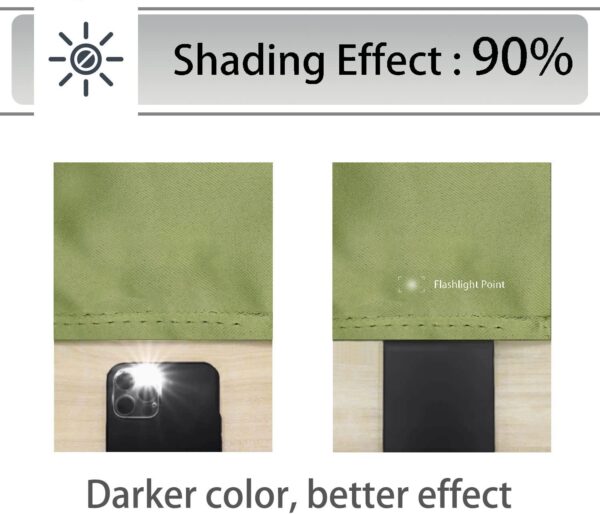 Blackout Curtains 7 Feet: Thermal Insulation & Noise Reduction in Avocado Green - Image 3