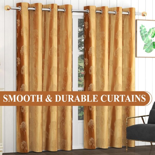 Elegant 7 Feet Long Eyelet Curtains for Modern Living Rooms and Bedrooms - Image 6