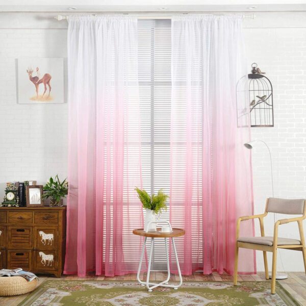 Breathable Ombre Sheer Bedroom Curtains for Stylish Living Rooms and Balconies - Image 7