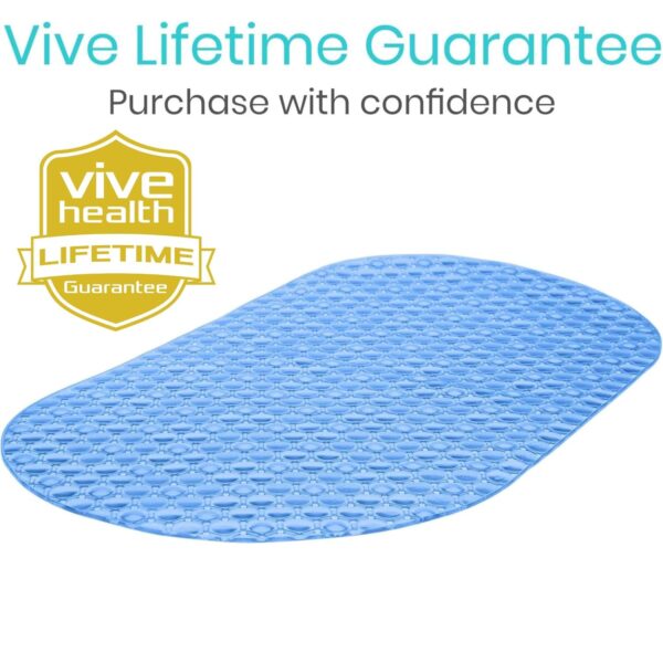 Vive Oval Bathtub Mat - Safe Non-Slip Pad for Kids and Elderly - Image 9