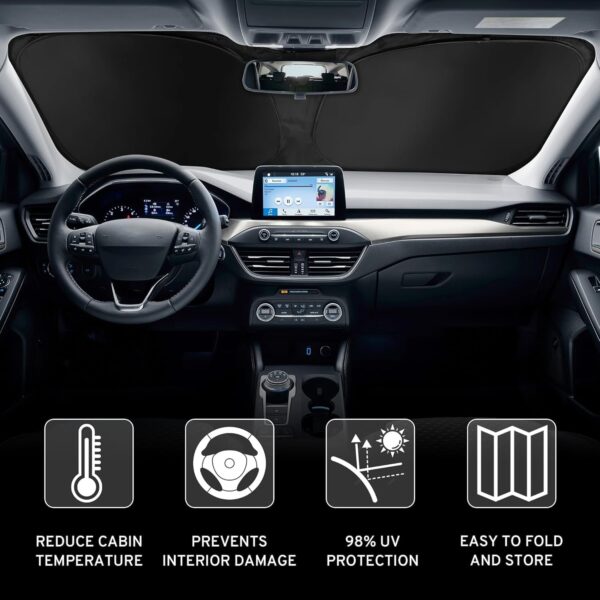 Dratal Car Windshield Sun Shade: Ultimate UV Protection and Stylish Accessory - Image 5