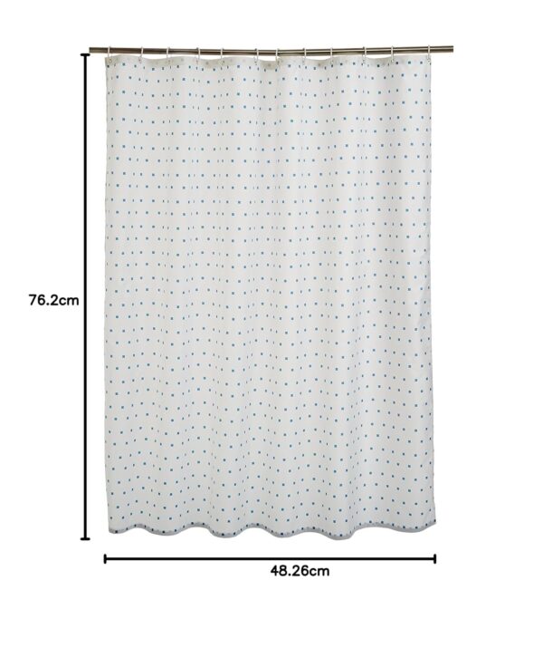 Stylish Blue Polyester Shower Curtain with Hooks - 72x72 Inch Washable Design - Image 5