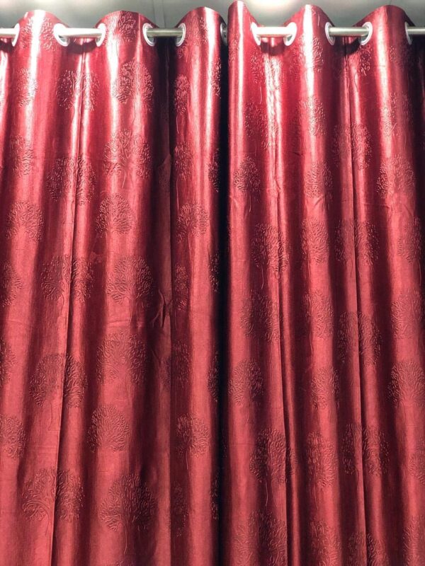 Stylish Maroon Thermal Insulated Curtains for Bedroom and Living Room - Image 5