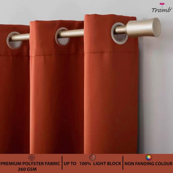 Tramb Solid Brown 100% Blackout Curtains for Total Privacy and Comfort - Image 5