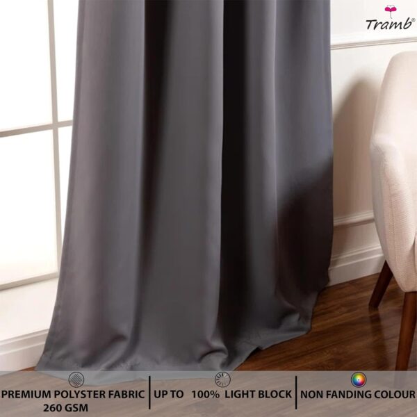 Solid Grey Blackout Curtains for Total Privacy and Noise Reduction in Your Home - Image 3