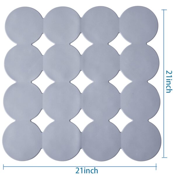 Non-Slip Natural Rubber Shower Mat for Safe Bathing: Ideal for Kids & Elderly - Image 2