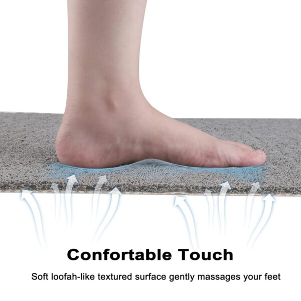 Non-Slip Soft PVC Loofah Bath Mat for Safe and Stylish Bathrooms - Image 5