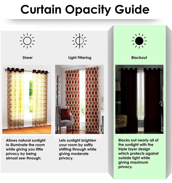 Light Blocking 3D Printed Taupe Door Curtain - 52x84 Inch Grommet Style - Image 8