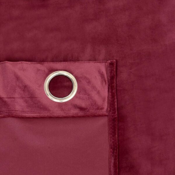 High-Quality Velvet Room Darkening Curtains for Living Room - Light Maroon Set - Image 5