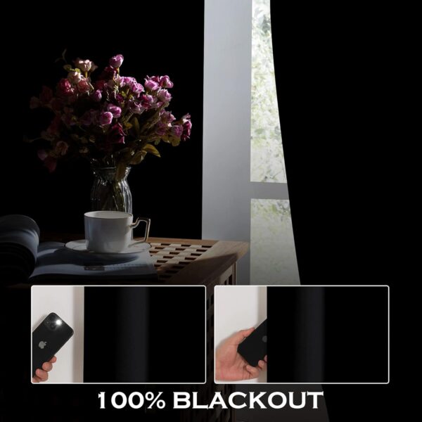 KGORGE 4-in-1 Blackout Curtains: Soundproof, Thermal Insulating Window Drapes - Image 3