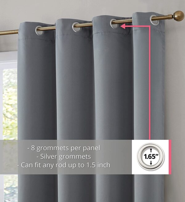 Thermal Insulated Blackout Curtains for Bedroom - Full Room Darkening Solution - Image 2