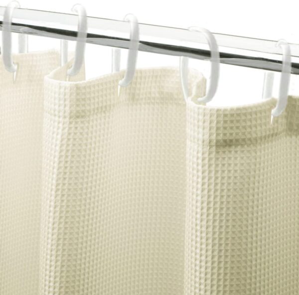 Waffle Weave Shower Curtains: Waterproof, Heavy Duty Fabric for Stylish Bathrooms - Image 2