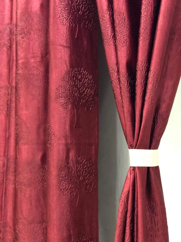 Stylish Maroon Thermal Insulated Curtains for Bedroom and Living Room - Image 4