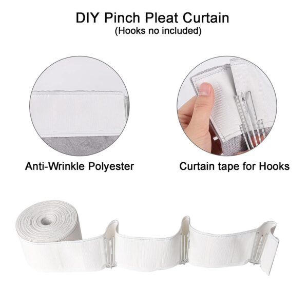 Pinch Pleat Tape for DIY Curtains - 10.9 Yards of Versatile Drape Solutions - Image 2