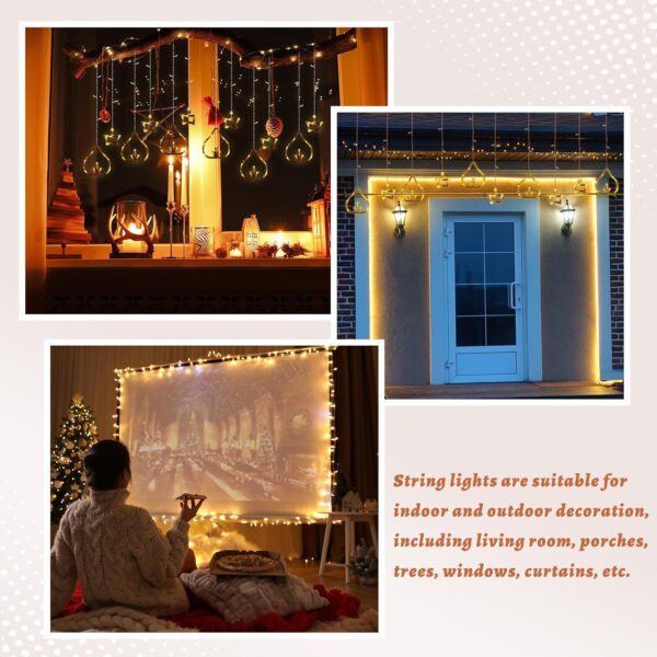 Warm White Diwali String Curtain Lights for Home and Party Decor - Image 5