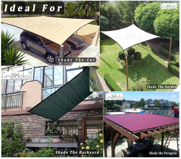 Freddo HDPE Sun Shade Sail - 90% UV Protection for Outdoor Spaces - Image 7