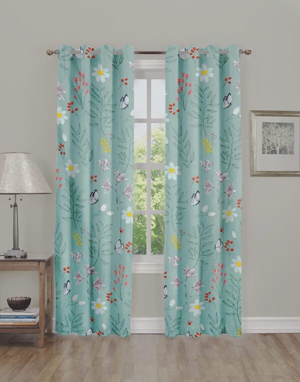 Umi Super Soft Microfiber Door Curtains - Grommet Panels for Living Room - Image 2