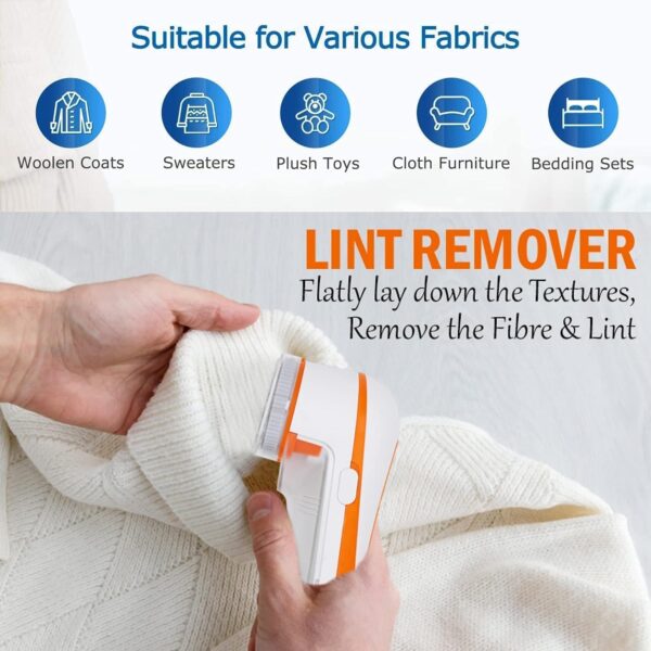 Painless Fabric Lint Remover: High-Speed Shaver for Sweaters, Blankets, and More - Image 6