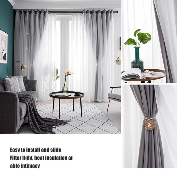 Yosoo Breathable Blackout Curtains for Stylish Bedrooms and Drawing Rooms - Image 3