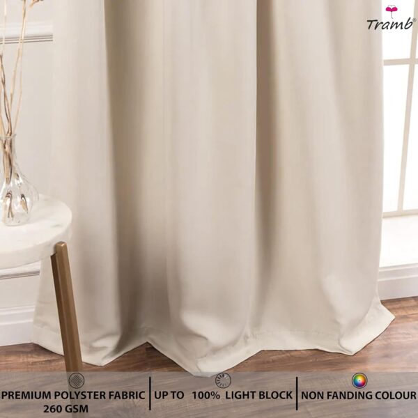 Tramb Solid Brown Blackout Curtains for Total Privacy and Noise Reduction - Image 3