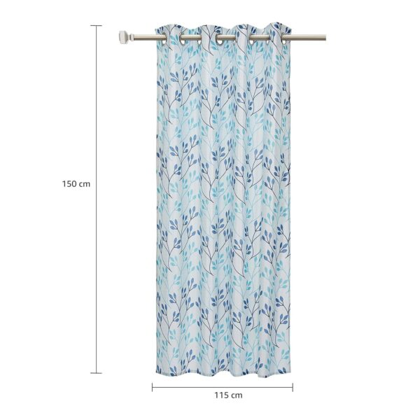 Solimo Leaf Print Polyester Curtains - Light-Filtering, 5 Feet, Pack of 2 - Image 8