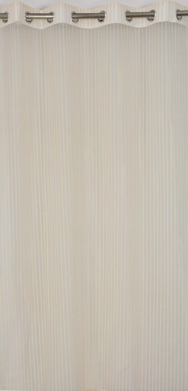 Elegant Beige Polyester Door Curtains - 2 Piece Sheer Strips for Home Decor - Image 5