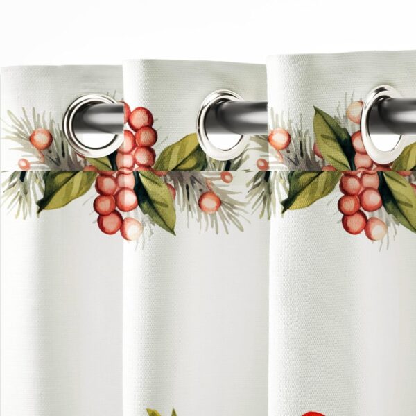 Multicolor Long Crush Window Curtains for Christmas - 8 ft, Pink & Red - Image 3