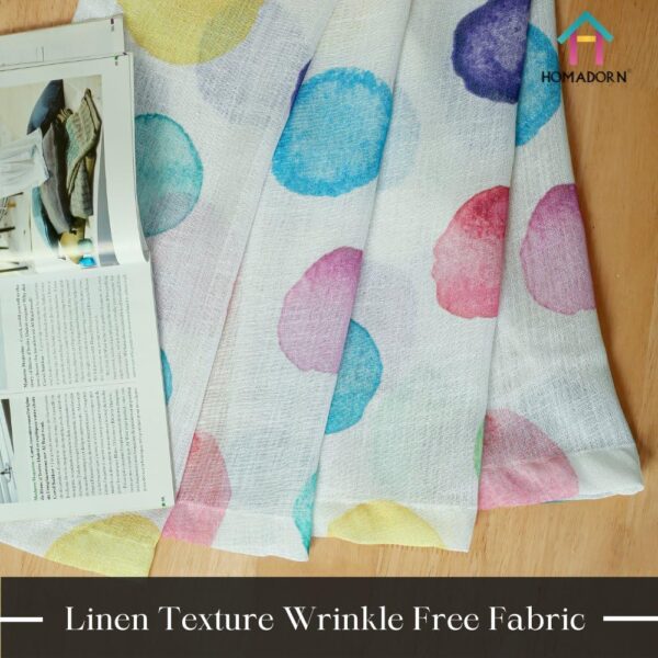 Linen Sheer Printed Curtains for Light Filtering and Stylish Home Decor - Image 5