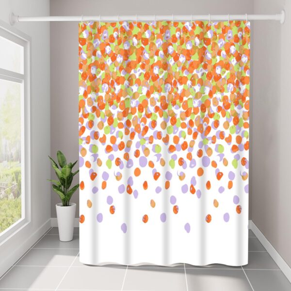 RUDRANI Spring Bohemian Shower Curtain: Fresh Polka-Dot Design for Home Decor - Image 2