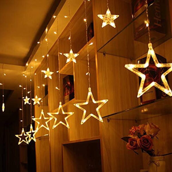 Brighten Your Space with 12 Stars LED Curtain String Lights for Every Occasion - Image 5