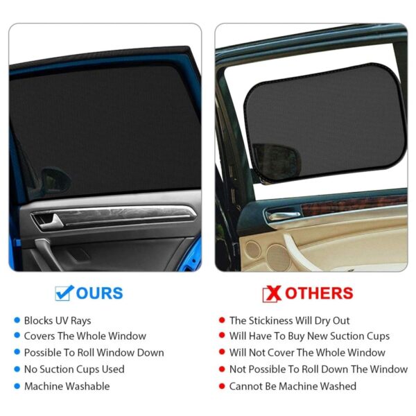 Car Side Window Sun Shades: UV Protection Magnetic Curtains for Complete Coverage - Image 5