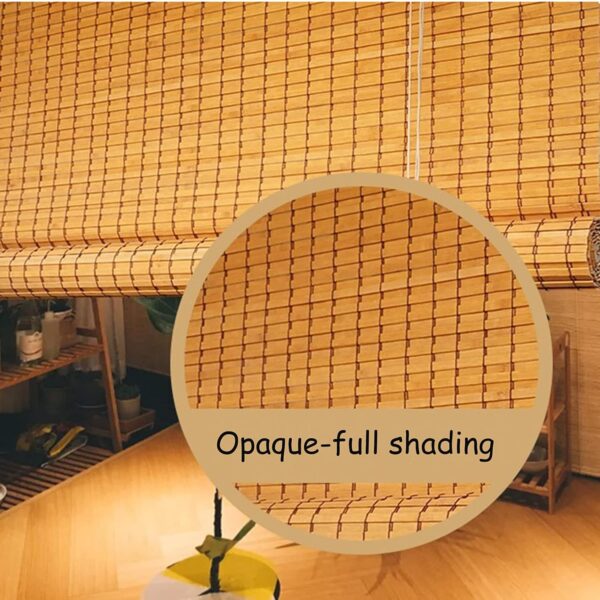 Bamboo Outdoor Roller Shades: Stylish Light Filtering Blinds for Any Space - Image 4