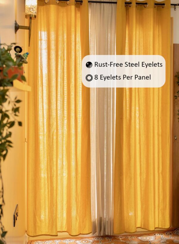 Stylish RANGBHAR Cotton Semi Sheer Curtains for Elegant Door Decor - Image 5