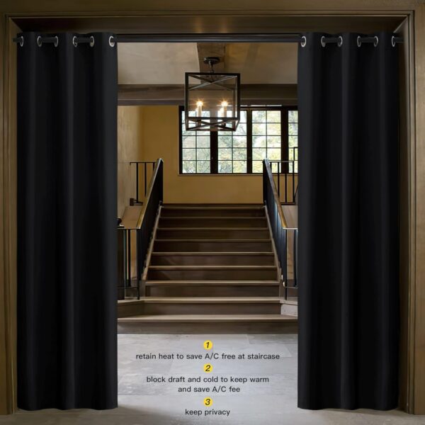 Blackout Curtains for Dining Room: Soundproof, Thermal Insulated Grommet Drapes - Image 2