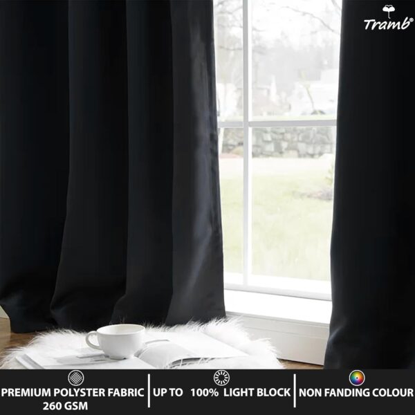 Tramb Solid Brown Blackout Curtains for Total Privacy in Your Home - Image 2