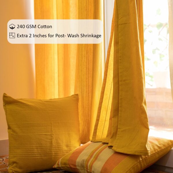 Stylish RANGBHAR Cotton Semi Sheer Curtains for Elegant Door Decor - Image 2