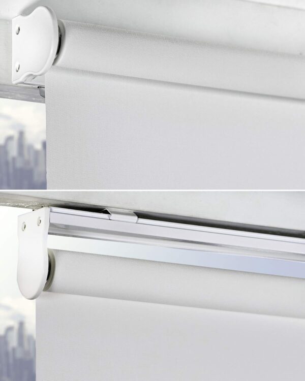 Chicology Urban White Roller Shades: Stylish Light Filtering Window Treatments for Home - Image 3