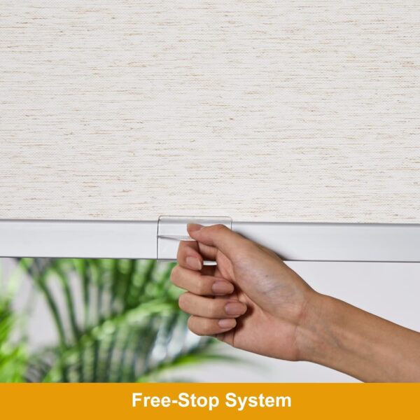 Natural Woven Roller Shades: Light Filtering Cordless Blinds for Privacy and UV Protection - Image 3