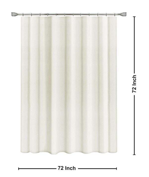 Waffle Weave Shower Curtains: Waterproof, Heavy Duty Fabric for Stylish Bathrooms - Image 3