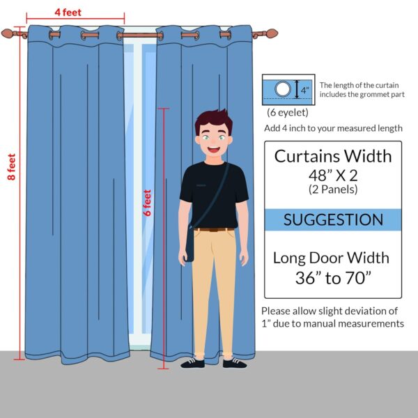 Dark Lavender Thermal Insulated Blackout Curtains for Maximum Room Darkening - Image 2