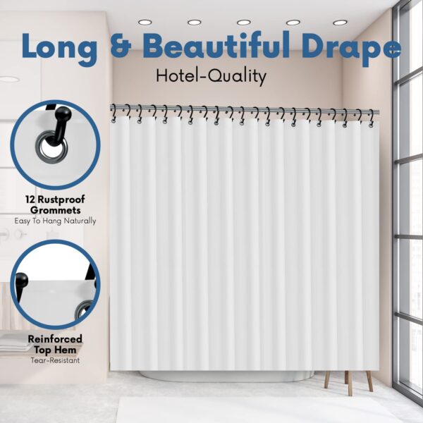 Mildew-Free Waterproof Vinyl Shower Curtain Liner for a Clear, Fresh Bathroom - Image 6