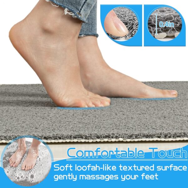 Non-Slip PVC Bathtub Mat: Soft Loofah Comfort for Your Bathroom - Image 4