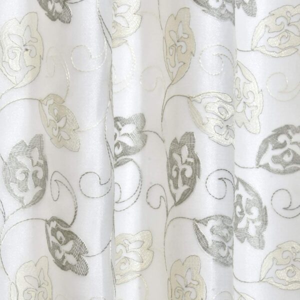 Dashing Fabrics 2-in-1 Polyester Blackout Curtains with Elegant Embroidery Design - Image 5