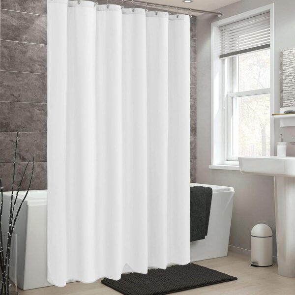 Waterproof Shower Curtain Liner with Magnets - Soft, Lightweight, Machine Washable - Image 6