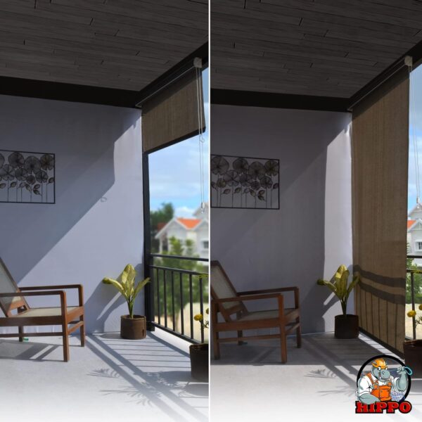 Outdoor HIPPO Roller Blinds: 95% UV Protection & Air Flow Design - Image 5